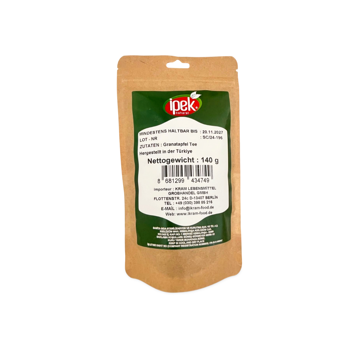 Ipek Nar Kurusu Cay Granatapfel Tee 140g