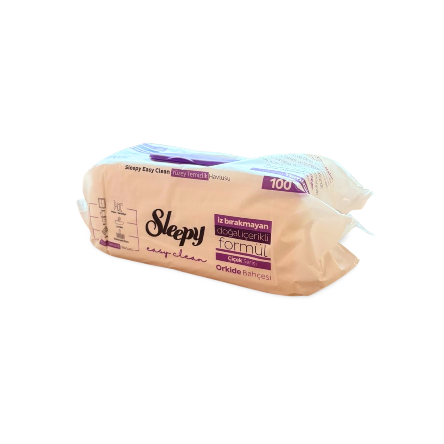 Sleepy Easy Clean Reinigungstücher – Orkide Bahçesi (100 Stück)