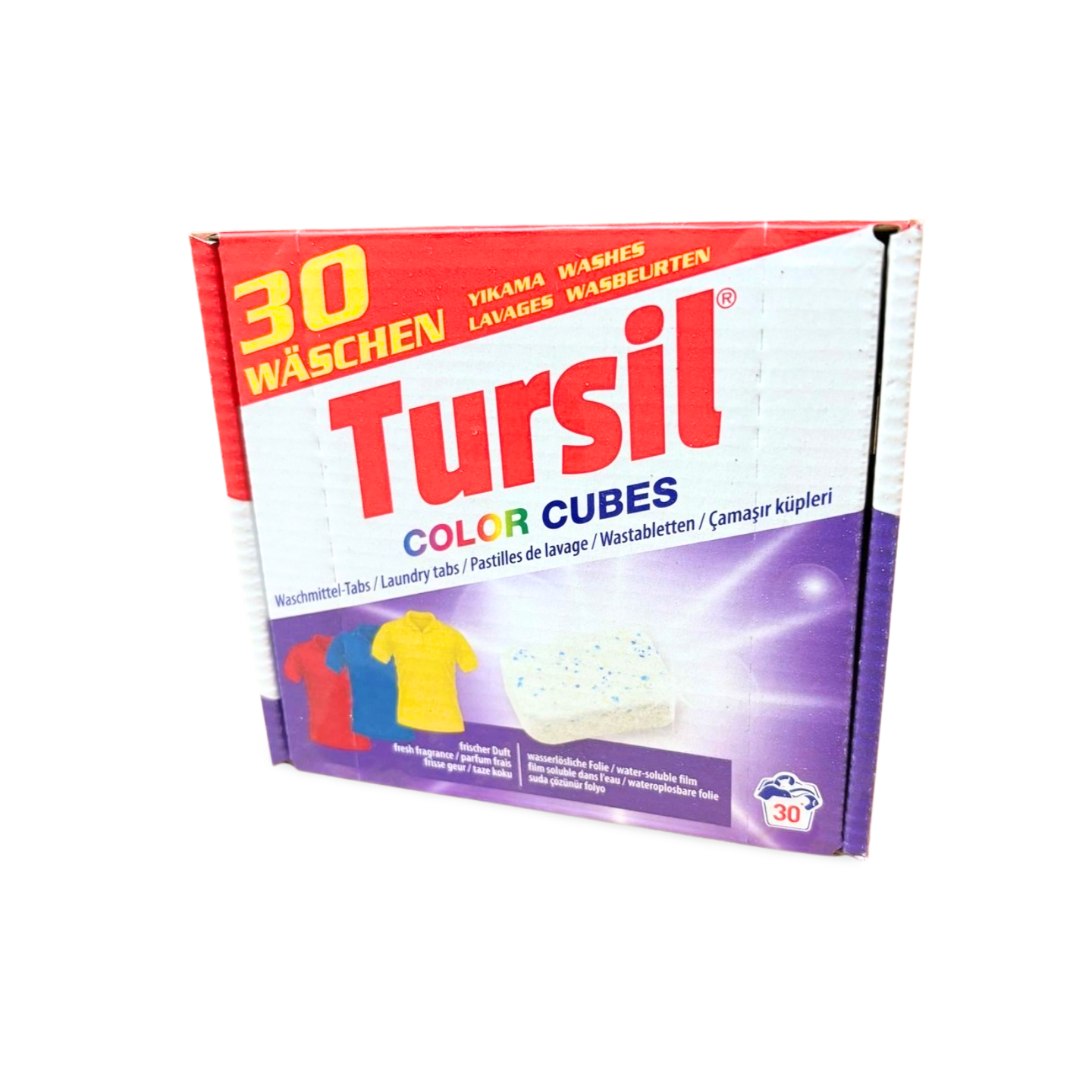 Tursil Color Cubes 30 Wäschen – Waschmittel-Tabs für Buntwäsche