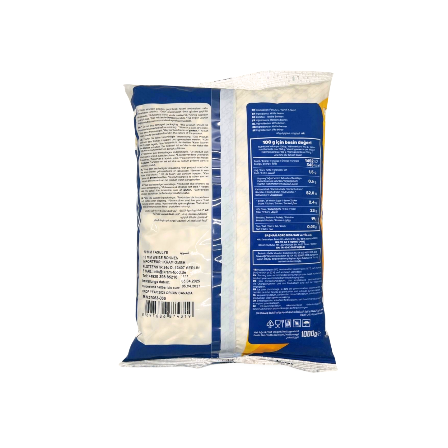 Bashan Horoz Bohnen (Weiße Bohnen) 1 kg