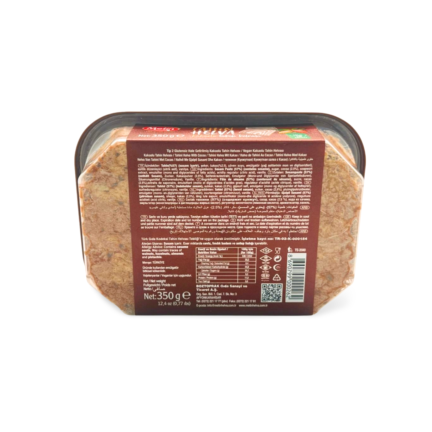 Metin Kakaolu Helva 350g – Sesam-Süßspeise mit Kakao