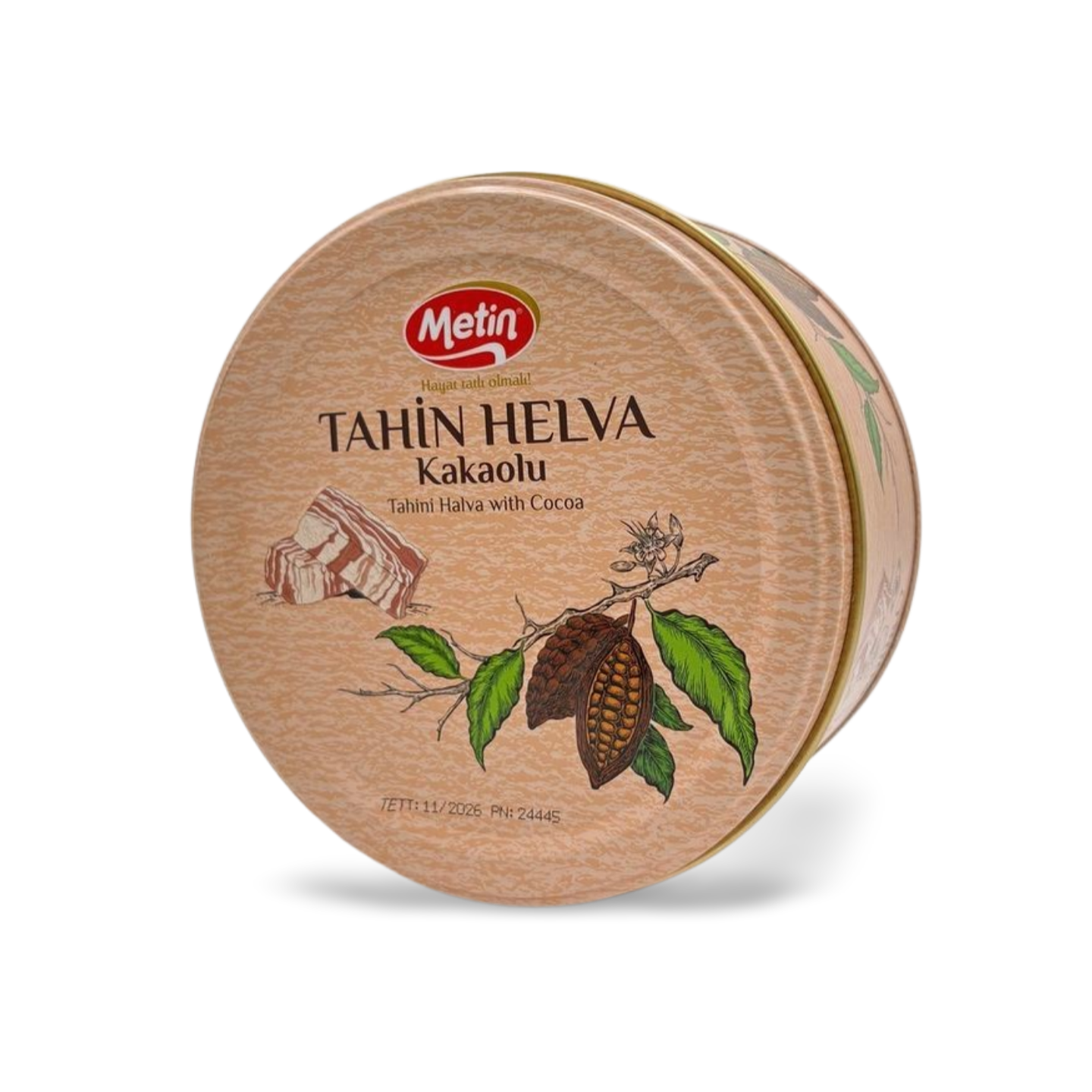 Metin Kakaolu Helva 650g Dose – Türkische Sesam-Süßspeise Kakao