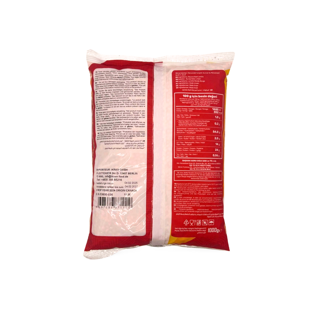 Bashan Rote Linsen „Kırmızı Mercimek“ 1 kg