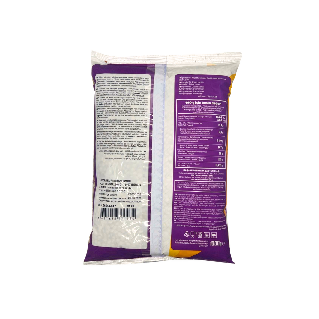 Başan Yeşil Mercimek “Yeşil Mercimek” 1 kg 