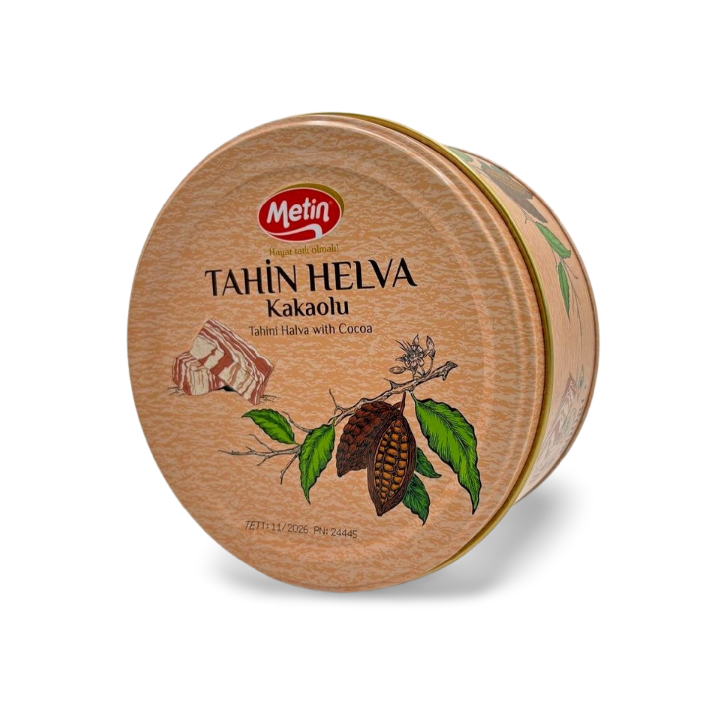 Metin Kakaolu Helva 650g teneke – Türk susamlı tatlı kakao