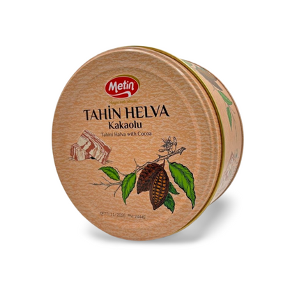 Metin Kakaolu Helva 650g Dose – Türkische Sesam-Süßspeise Kakao