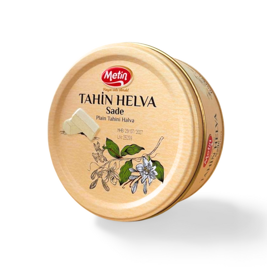 Metin Sade Helva mit Vanille 650g Dose – Sesam-Süßspeise mit Vanille