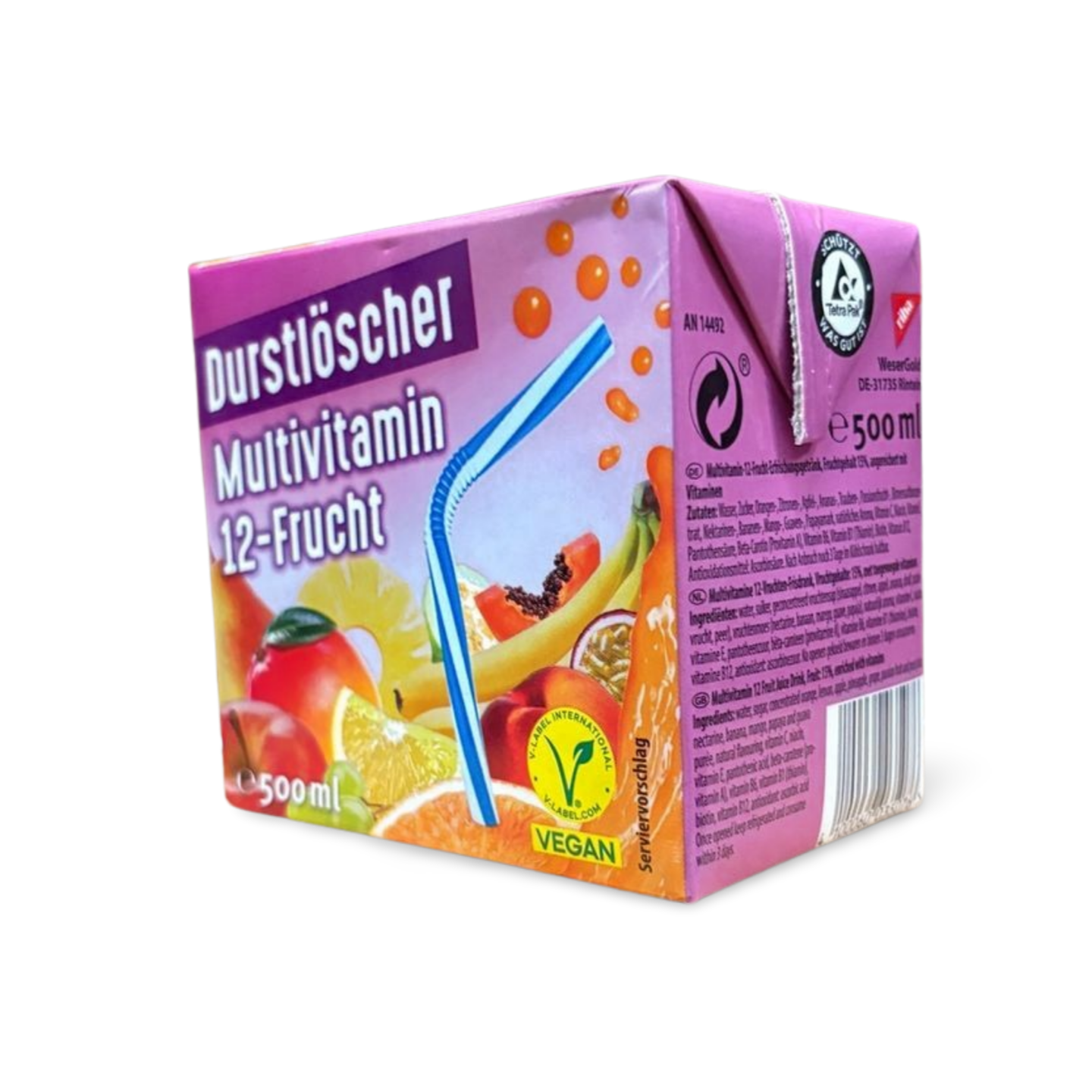 Durstlöscher Multivitamin 12-Frucht 500 ml